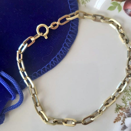 Vintage 14k gouden schakel armband