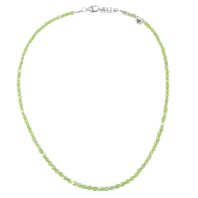 Barse Zilver Ketting Groene Kwarts Kralen