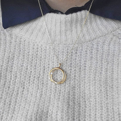 Pre-owned 14k gouden hanger met diamant