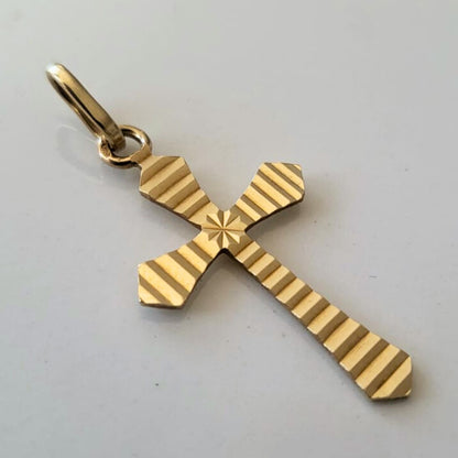 Vintage 14k gouden hanger kruisje