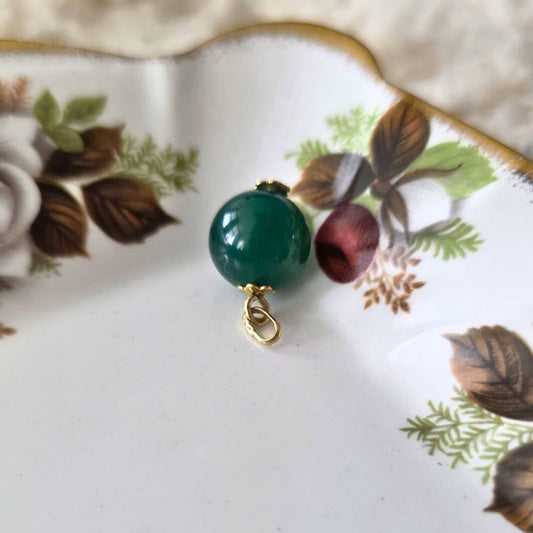 Vintage 14k gouden hanger met aventurien