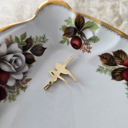Vintage 14k gouden hanger ballerina