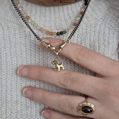 Vintage 14k gouden hanger terrier hondje