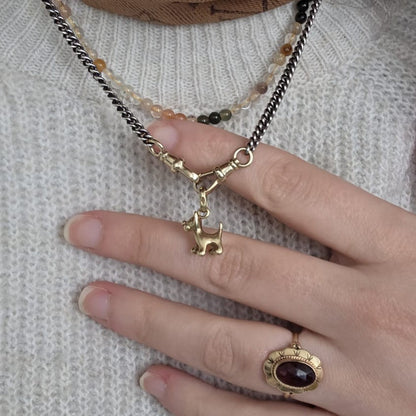 Vintage 14k gouden hanger terrier hondje