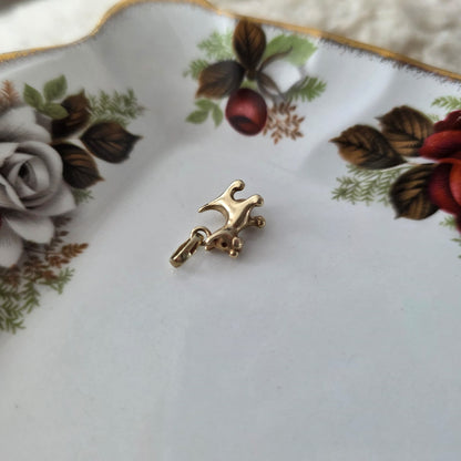 Vintage 14k gouden hanger terrier hondje