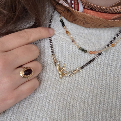 Vintage 14k gouden broche met diamant zwaluw