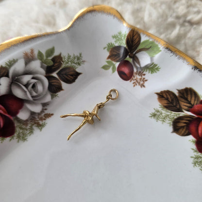 Vintage 18k gouden hanger danseres
