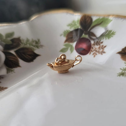 Vintage 18k gouden hanger theepot