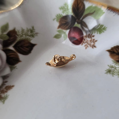 Vintage 18k gouden hanger theepot