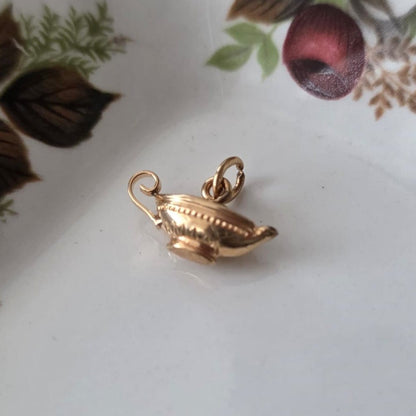 Vintage 18k gouden hanger theepot