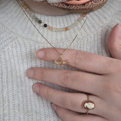 Vintage 18k gouden hanger theepot