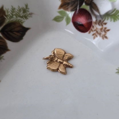 Vintage 18k gouden hanger vlinder