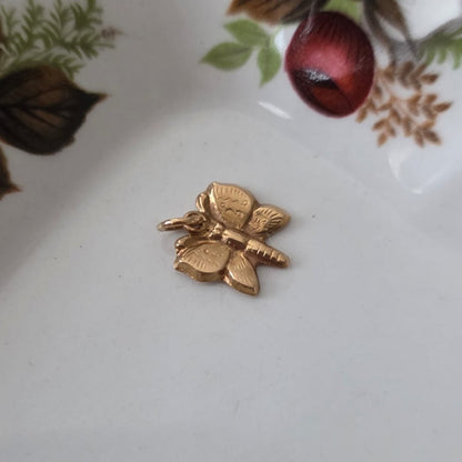 Vintage 18k gouden hanger vlinder