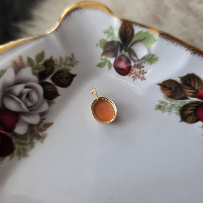 Vintage 18k gouden hanger camee