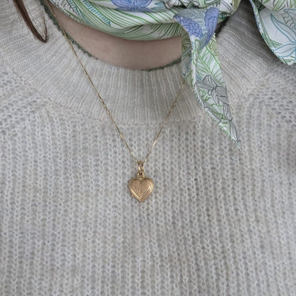 Vintage 18k gouden hanger hart medaillon