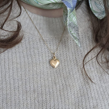 Vintage 18k gouden hanger hart medaillon