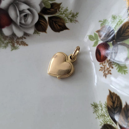 Vintage 18k gouden hanger hart medaillon