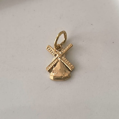 Vintage 18k gouden hanger molen