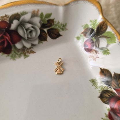 Vintage 18k gouden hanger molen