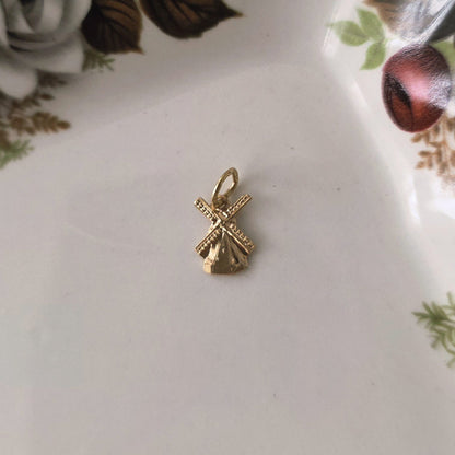 Vintage 18k gouden hanger molen