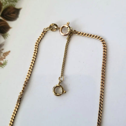 Vintage 14k gouden gourmet ketting met veiligheidssluiting