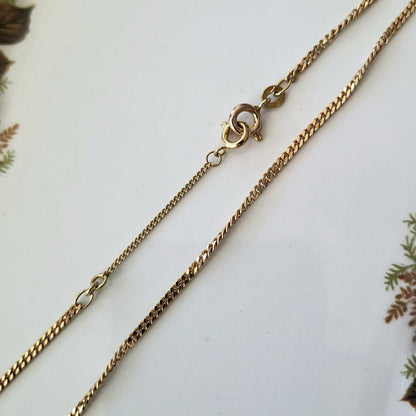 Vintage 14k gouden gourmet ketting met veiligheidssluiting