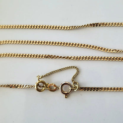 Vintage 14k gouden gourmet ketting met veiligheidssluiting