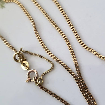 Vintage 14k gouden gourmet ketting met veiligheidssluiting