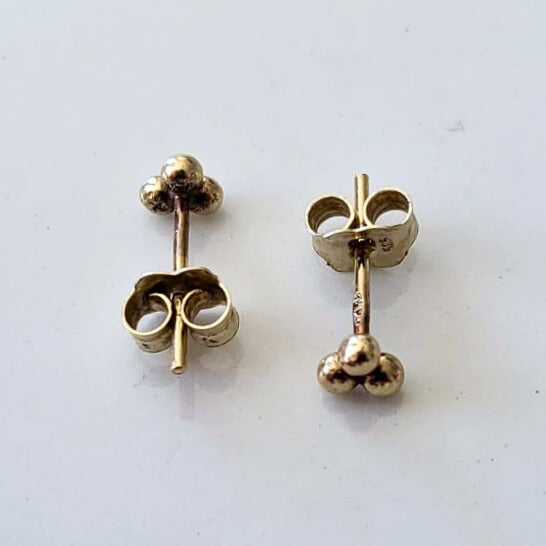 Vintage 14k gouden oorstekers dots