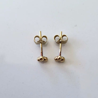 Vintage 14k gouden oorstekers dots