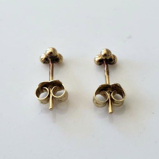 Vintage 14k gouden oorstekers dots