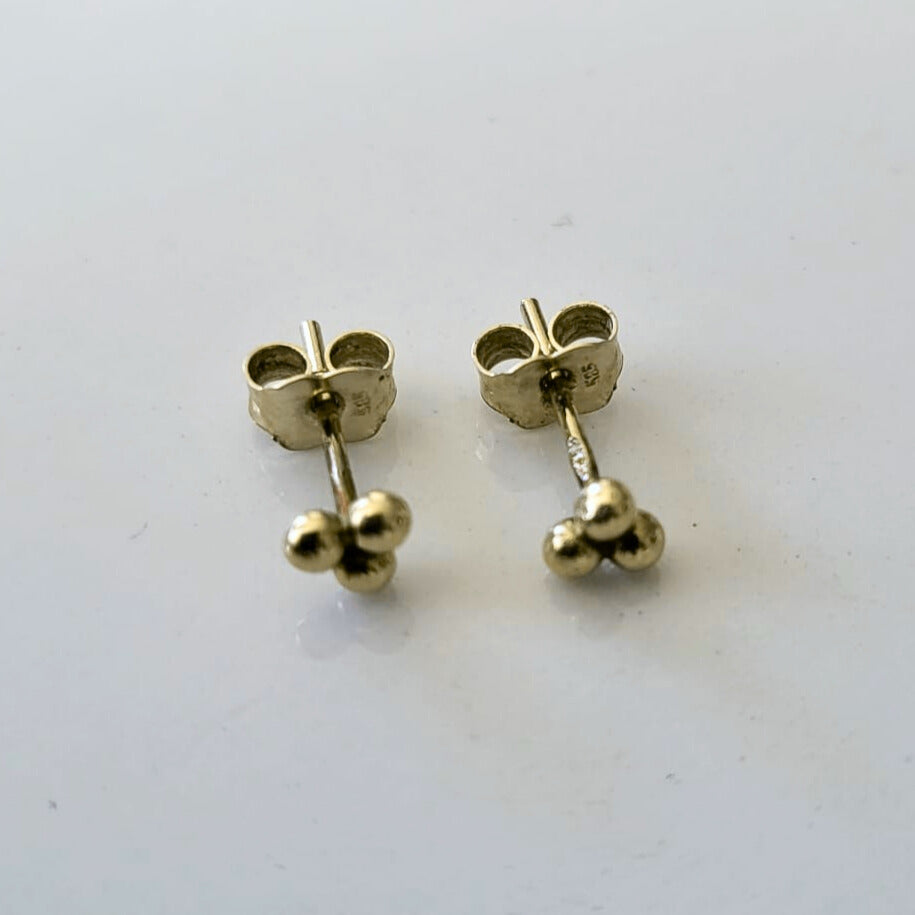 Vintage 14k gouden oorstekers dots