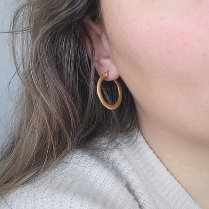 Vintage 14k gouden creolen bicolor