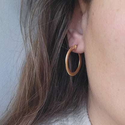Vintage 14k gouden creolen bicolor