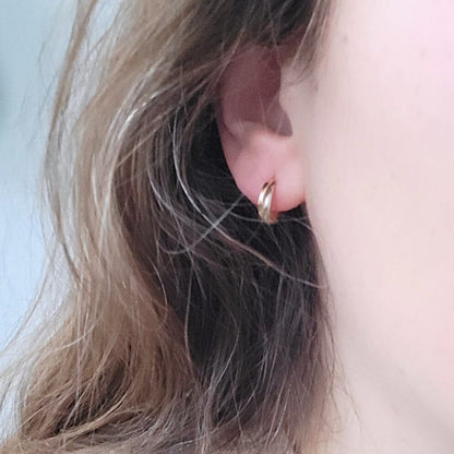 Vintage 14k gouden oorstekers tricolor