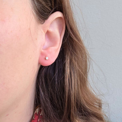 Vintage 14k gouden oorstekers kwarts