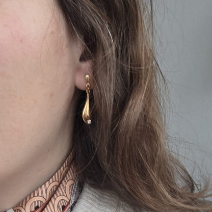 Vintage 18k gouden oorhangers