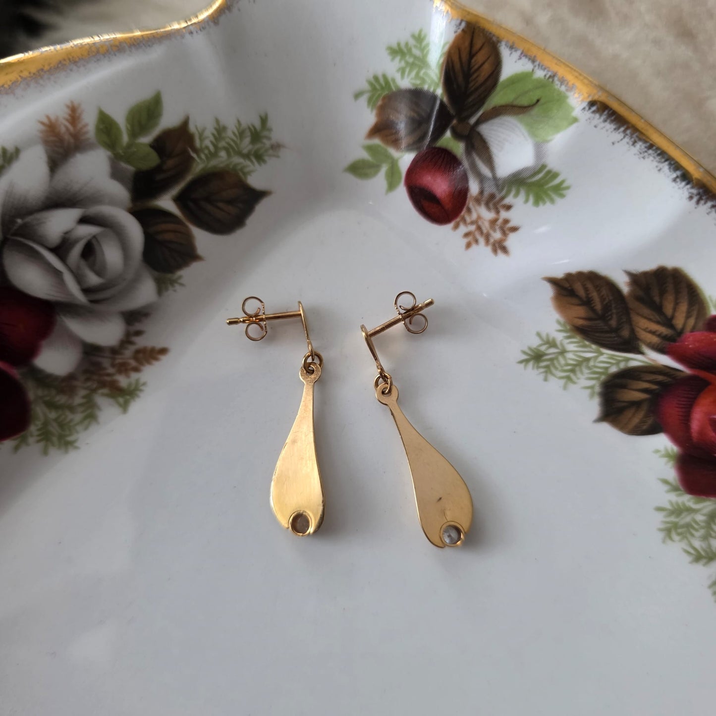 Vintage 18k gouden oorhangers