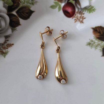 Vintage 18k gouden oorhangers