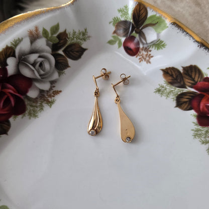 Vintage 18k gouden oorhangers