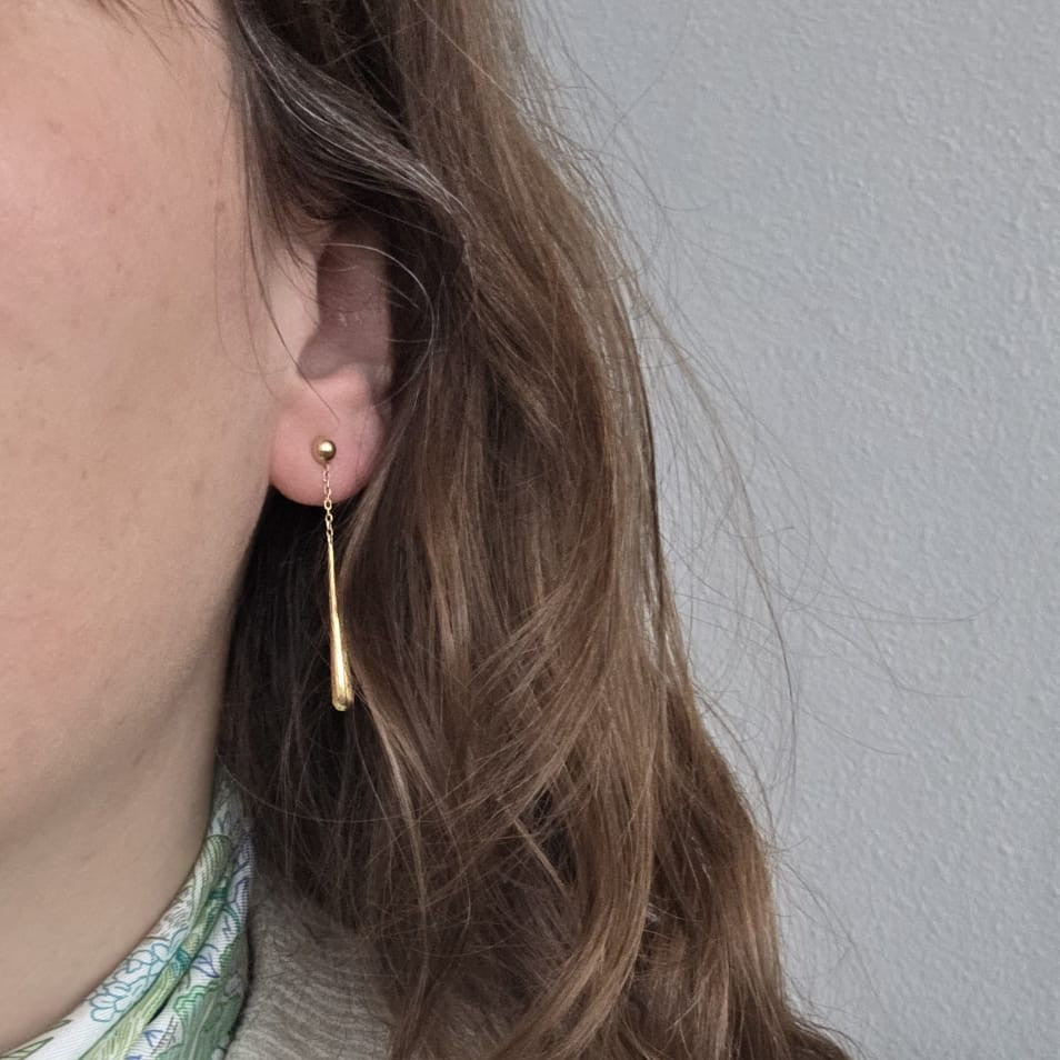 Vintage 18k gouden oorhangers drup