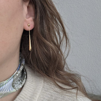 Vintage 18k gouden oorhangers drup