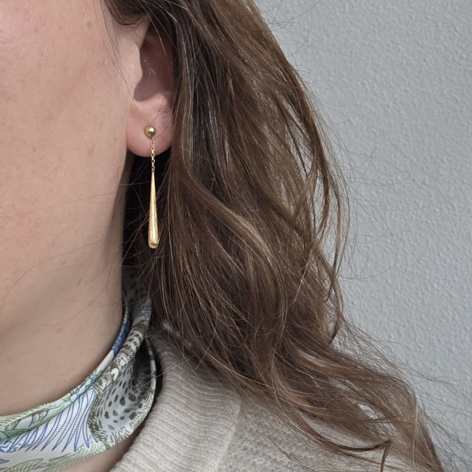 Vintage 18k gouden oorhangers drup