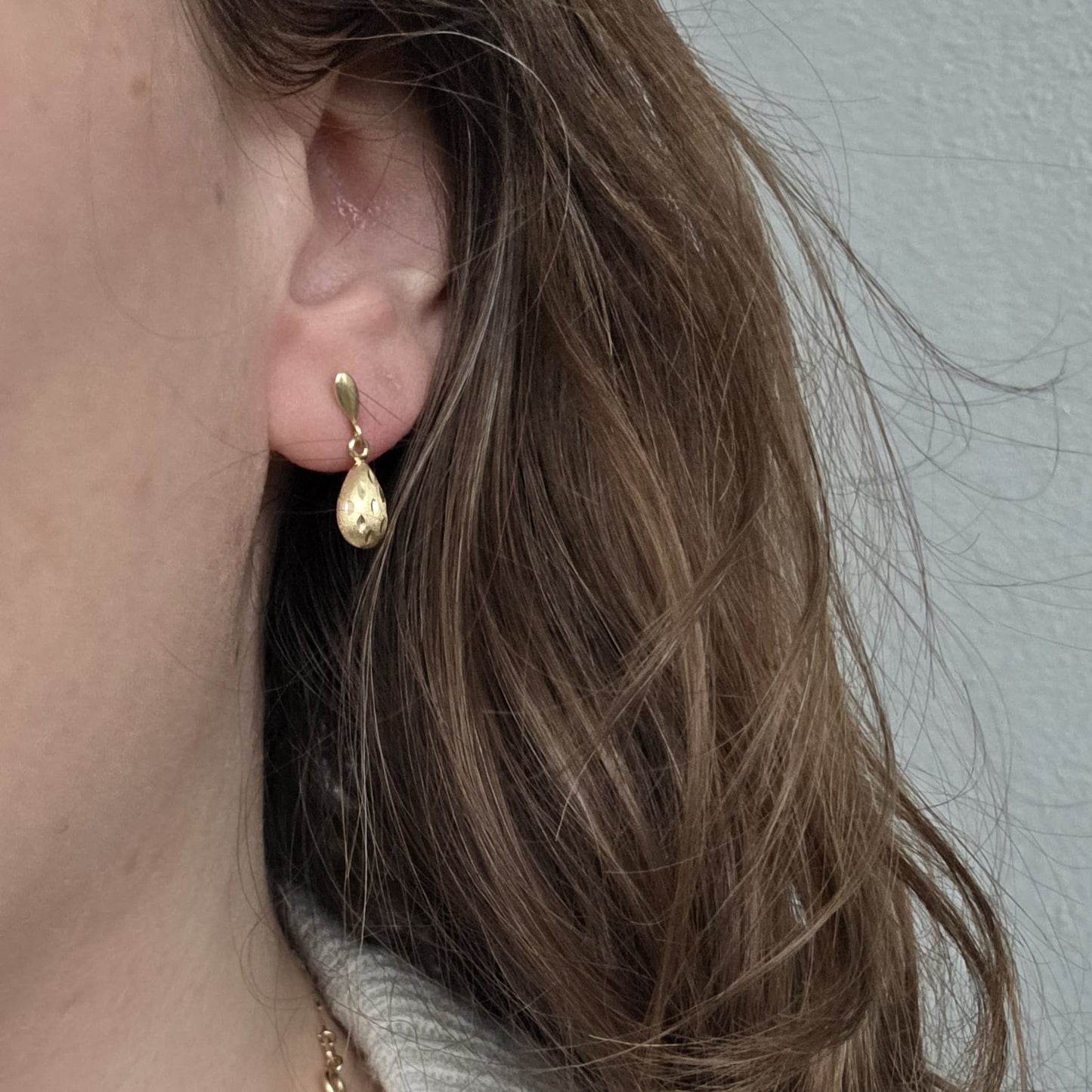 Vintage 14k gouden oorhangers sparkle