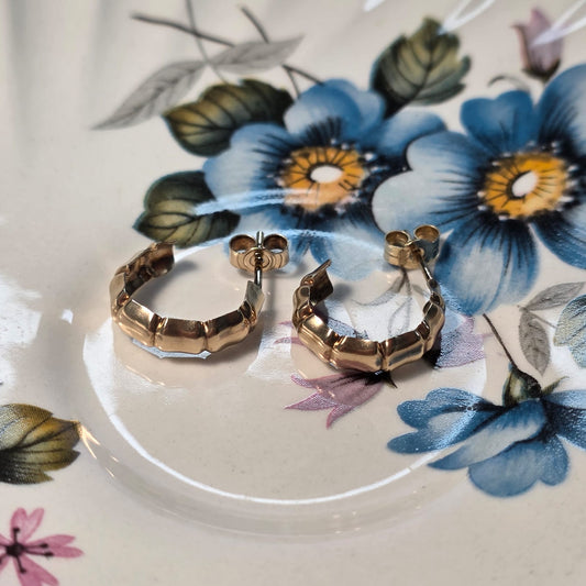 Vintage 9k creolen bamboo