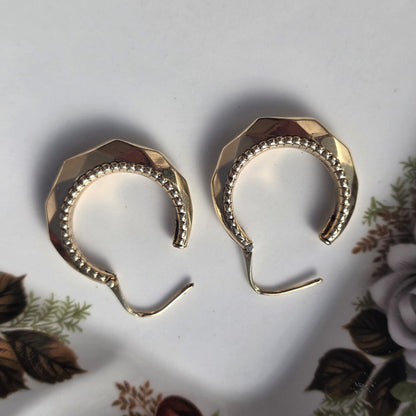 Vintage 14k gouden creolen versierd