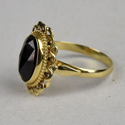 Vintage 14k gouden ring met granaat