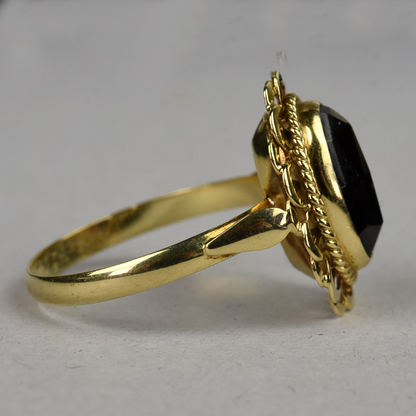Vintage 14k gouden ring met granaat
