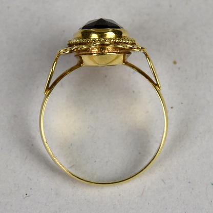 Vintage 14k gouden ring met granaat