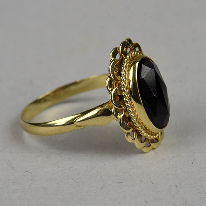 Vintage 14k gouden ring met granaat